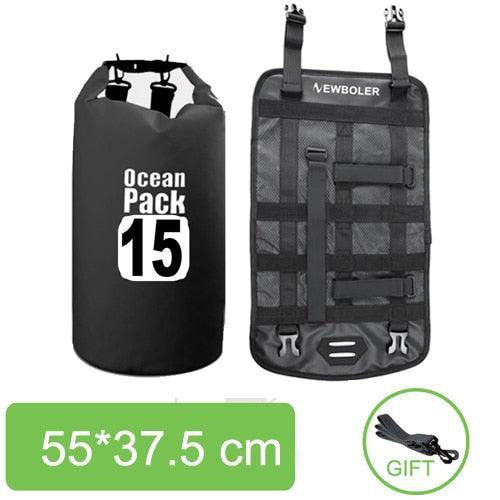 NEWBOLER 10L/15L/20L Waterproof Bike Handlebar Bag - IPX7 Dry Bag System - Ultralight Bikepacking Front Tube Bag with Reflective Design - Fits MTB &amp; Road Bike