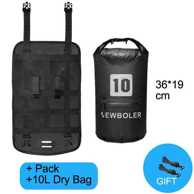 NEWBOLER 10L/15L/20L Waterproof Bike Handlebar Bag - IPX7 Dry Bag System - Ultralight Bikepacking Front Tube Bag with Reflective Design - Fits MTB &amp; Road Bike