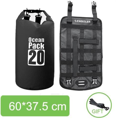NEWBOLER 10L/15L/20L Waterproof Bike Handlebar Bag - IPX7 Dry Bag System - Ultralight Bikepacking Front Tube Bag with Reflective Design - Fits MTB &amp; Road Bike