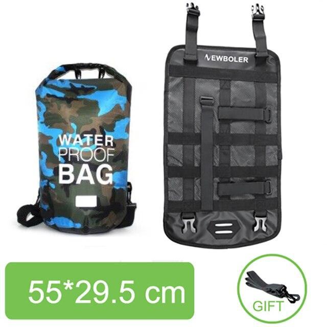 NEWBOLER 10L/15L/20L Waterproof Bike Handlebar Bag - IPX7 Dry Bag System - Ultralight Bikepacking Front Tube Bag with Reflective Design - Fits MTB &amp; Road Bike