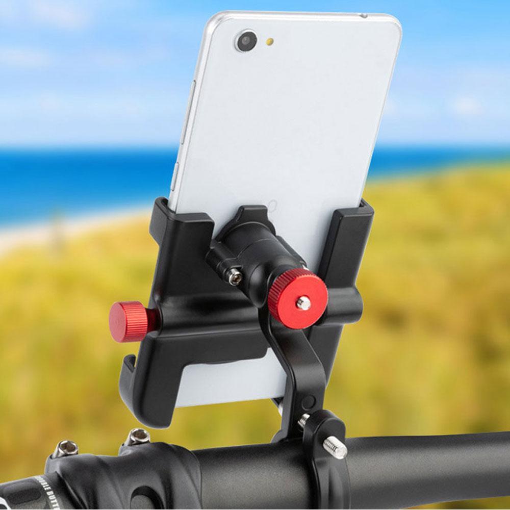 NEWBOLER Aluminum Bike Phone Mount - 360° Rotatable Mechanical Lock - Extended Forward Design - Anti-Shake Handlebar Holder for MTB, Road Bike &amp; Motorcycle