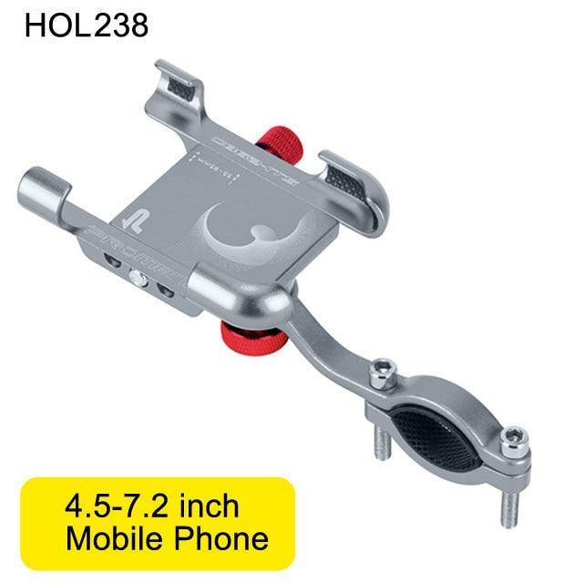 NEWBOLER Aluminum Bike Phone Mount - 360° Rotatable Mechanical Lock - Extended Forward Design - Anti-Shake Handlebar Holder for MTB, Road Bike &amp; Motorcycle