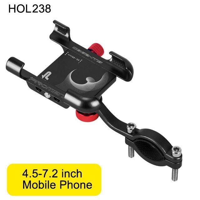 NEWBOLER Aluminum Bike Phone Mount - 360° Rotatable Mechanical Lock - Extended Forward Design - Anti-Shake Handlebar Holder for MTB, Road Bike &amp; Motorcycle
