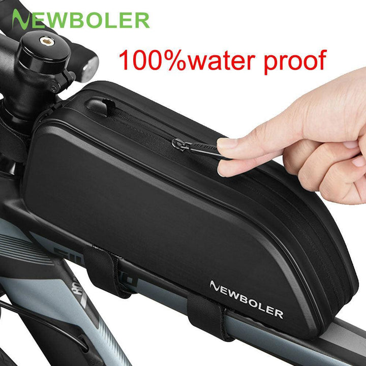 BOLER 100% Waterproof Bike Top Tube Bag - 1.8L Large Capacity Frame Bag - Seamless TPU &amp; Nylon Storage for MTB &amp; Road Cycling (BAG215)