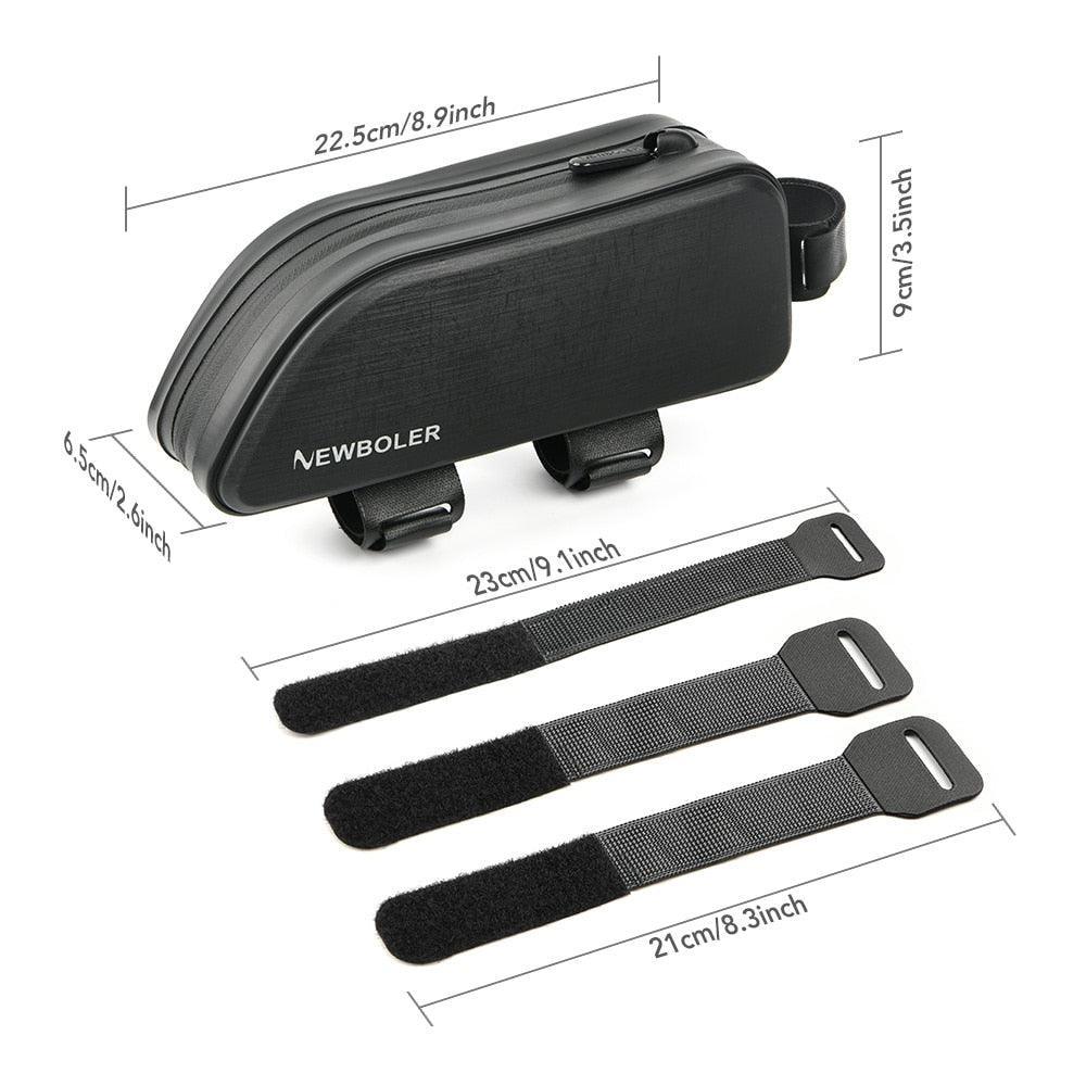 BOLER 100% Waterproof Bike Top Tube Bag - 1.8L Large Capacity Frame Bag - Seamless TPU &amp; Nylon Storage for MTB &amp; Road Cycling (BAG215)