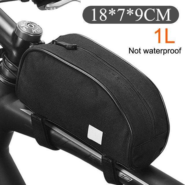 BOLER 100% Waterproof Bike Top Tube Bag - 1.8L Large Capacity Frame Bag - Seamless TPU &amp; Nylon Storage for MTB &amp; Road Cycling (BAG215)