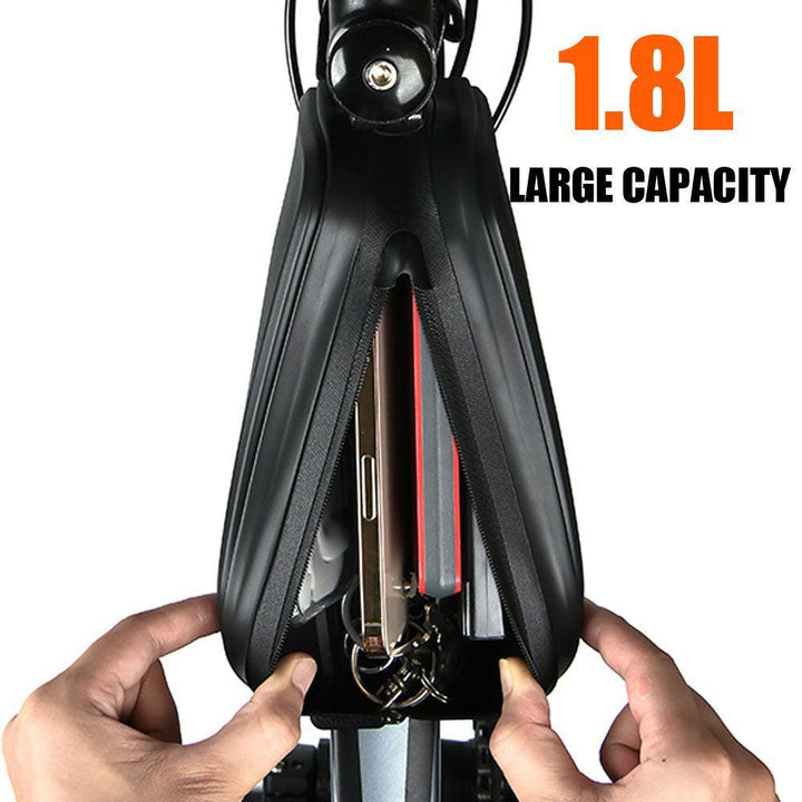 BOLER 100% Waterproof Bike Top Tube Bag - 1.8L Large Capacity Frame Bag - Seamless TPU &amp; Nylon Storage for MTB &amp; Road Cycling (BAG215)