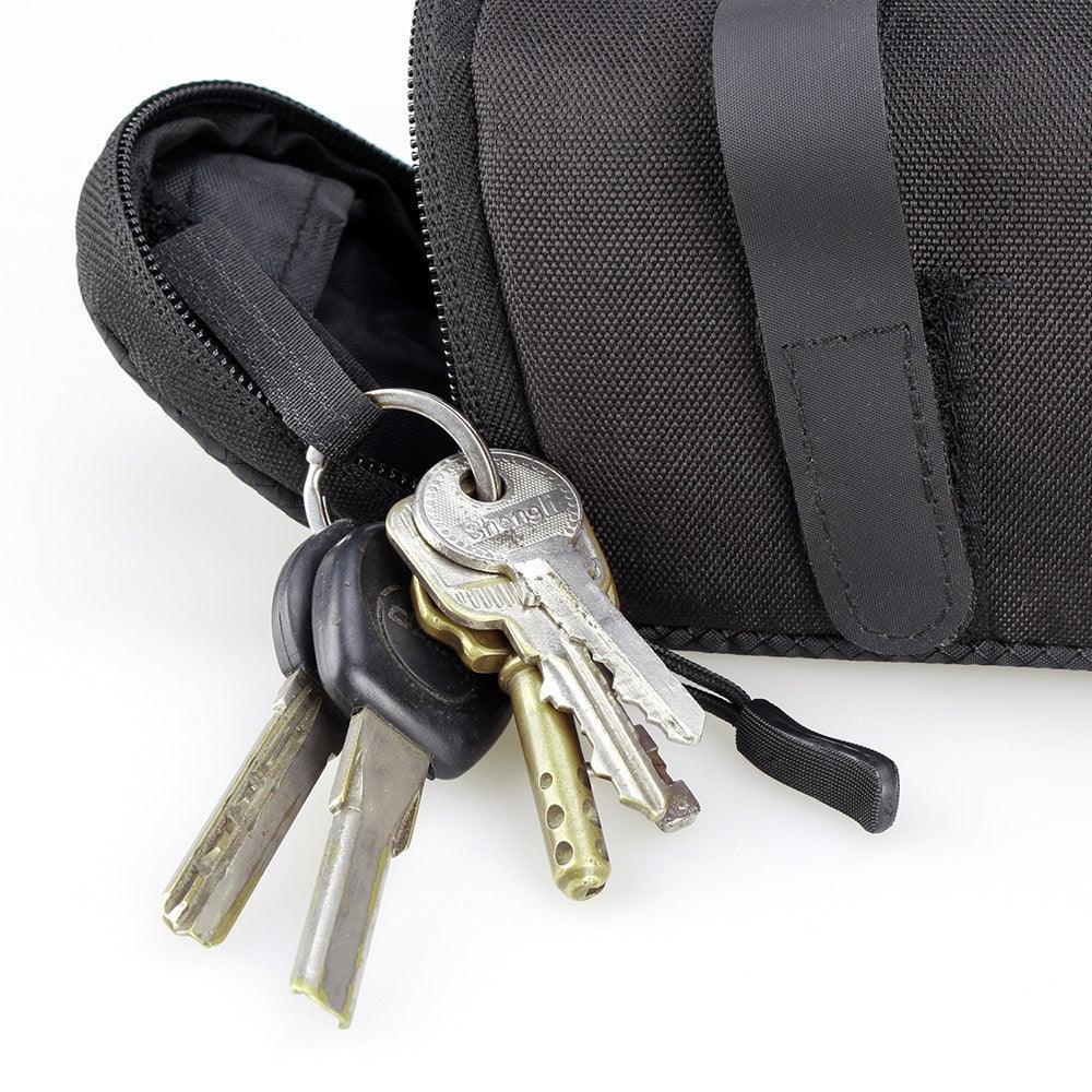600D High-Density Nylon Bike Saddle Bag - Waterproof Oxford Cloth Wedge Pack - Aerodynamic Under Seat Tool Pouch for MTB, Road &amp; City Bikes
