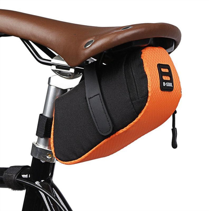 600D High-Density Nylon Bike Saddle Bag - Waterproof Oxford Cloth Wedge Pack - Aerodynamic Under Seat Tool Pouch for MTB, Road &amp; City Bikes