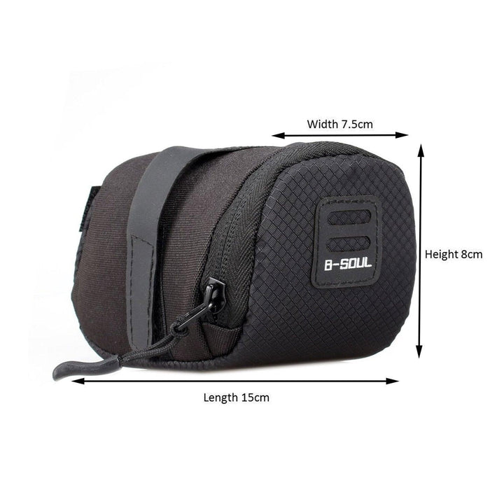 Ultralight Nylon Bicycle Saddle Bag - Waterproof Oxford Cloth Tail Pack - Aerodynamic Small Seat Pouch for MTB, Road &amp; City Bikes
