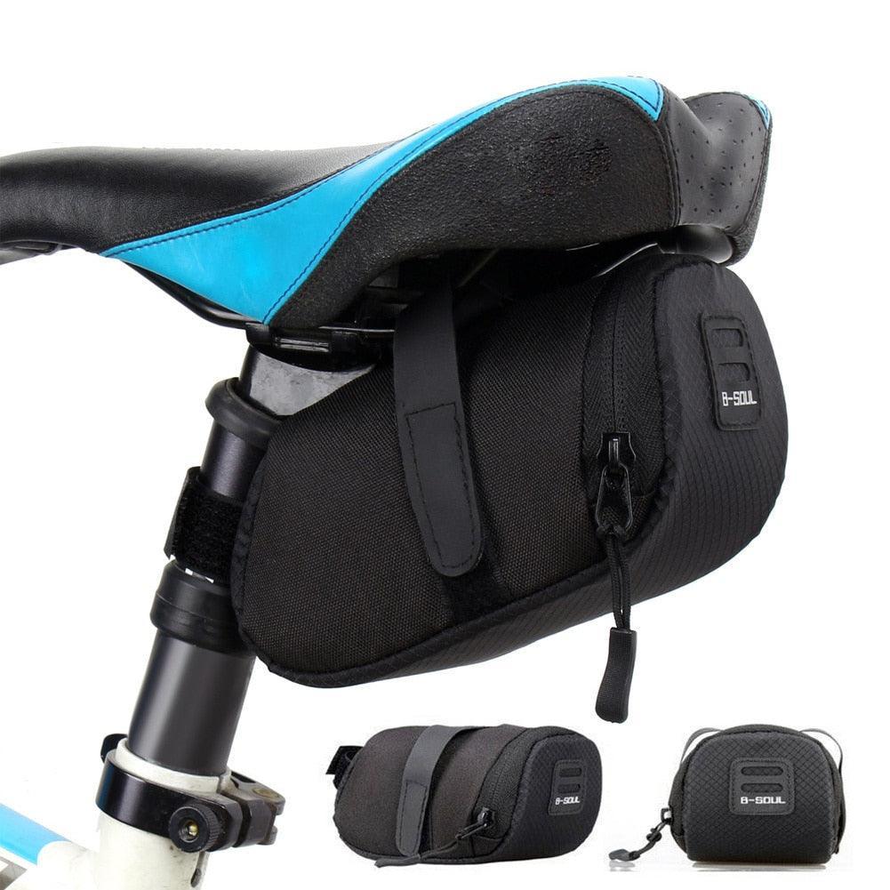 Ultralight Nylon Bicycle Saddle Bag - Waterproof Oxford Cloth Tail Pack - Aerodynamic Small Seat Pouch for MTB, Road &amp; City Bikes