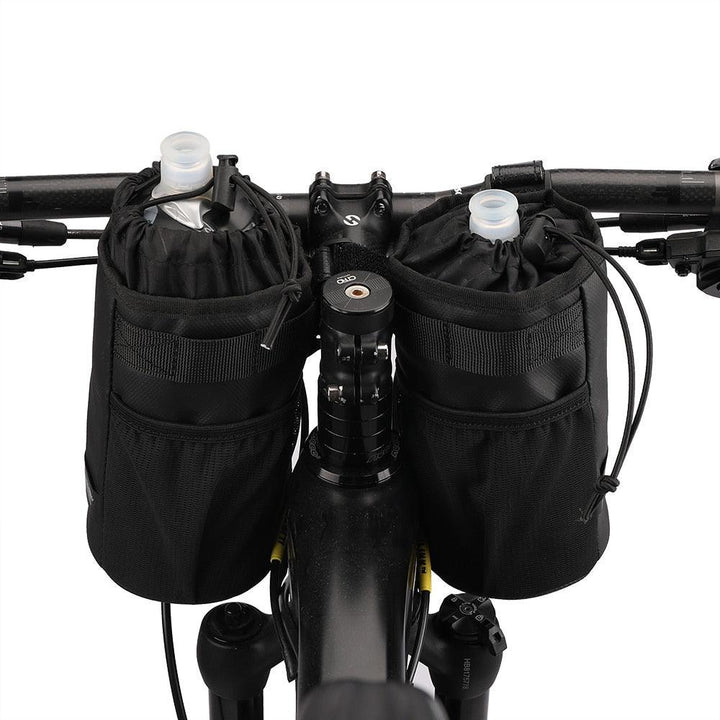 Rhinowalk RK9100 Bicycle Handlebar Bag - Insulated Stem Bag for Water Bottle - Heat Preservation &amp; Cold Storage Pouch for MTB &amp; Road Bike