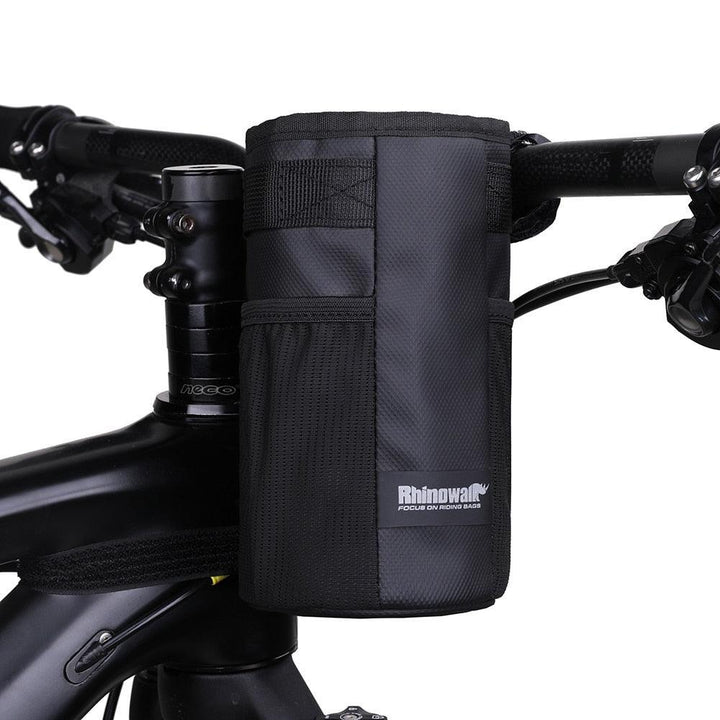 Rhinowalk RK9100 Bicycle Handlebar Bag - Insulated Stem Bag for Water Bottle - Heat Preservation &amp; Cold Storage Pouch for MTB &amp; Road Bike