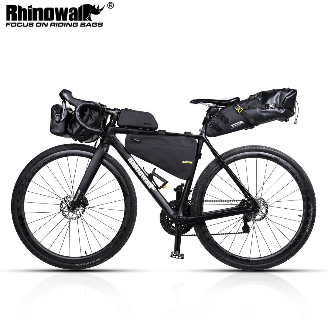 Rhinowalk Waterproof Bicycle Pannier Set - 600D Reinforced Polyester Cargo Bag - Large Capacity Rear Rack Luggage for Touring, Commuting &amp; E-Bikes