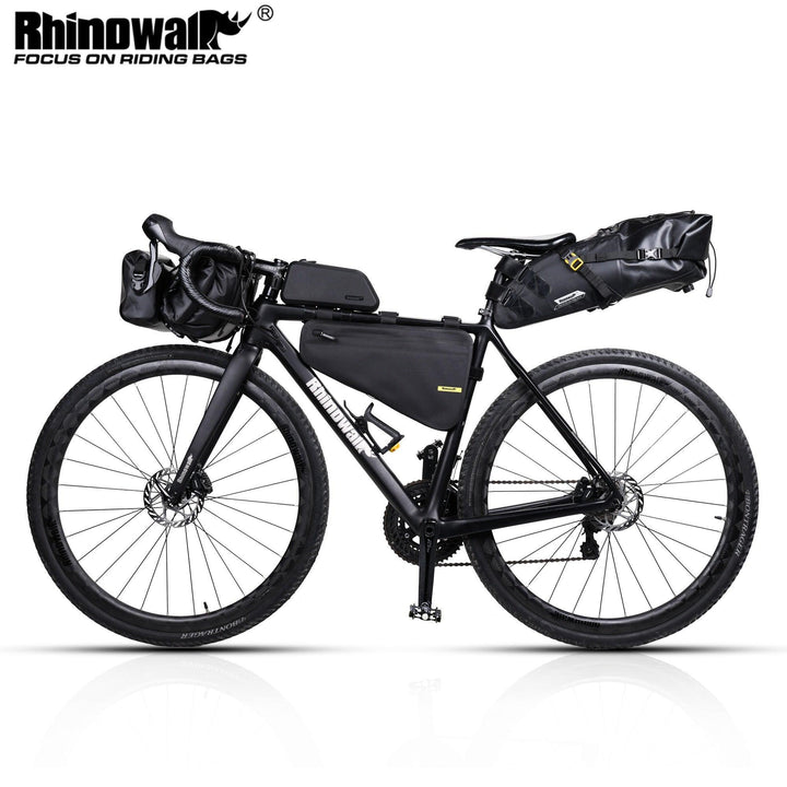 Rhinowalk Waterproof Bicycle Pannier Set - 600D Reinforced Polyester Cargo Bag - Large Capacity Rear Rack Luggage for Touring, Commuting &amp; E-Bikes
