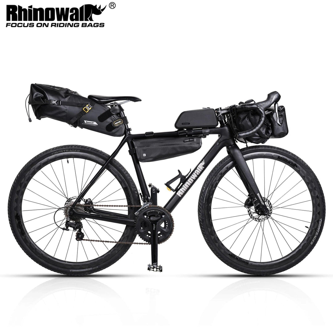 Rhinowalk Waterproof Bicycle Pannier Set - 600D Reinforced Polyester Cargo Bag - Large Capacity Rear Rack Luggage for Touring, Commuting &amp; E-Bikes