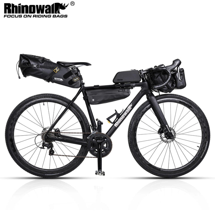 Rhinowalk Waterproof Bicycle Pannier Set - 600D Reinforced Polyester Cargo Bag - Large Capacity Rear Rack Luggage for Touring, Commuting &amp; E-Bikes