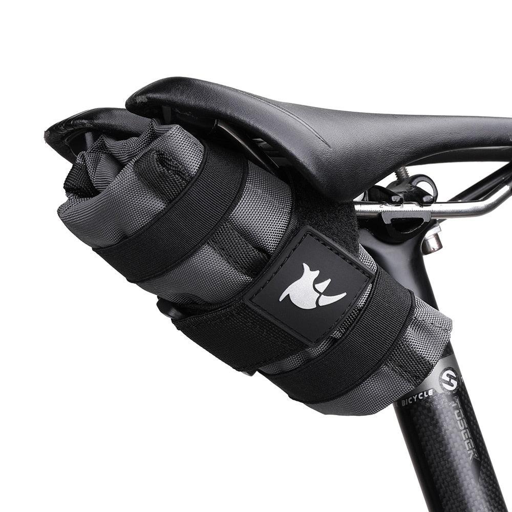 Rhinowalk Waterproof Bike Tool Bag - Hard Shell Shockproof Storage Pouch - 600D Nylon Saddle/Frame Bag for MTB, Road &amp; E-Bike Repairs