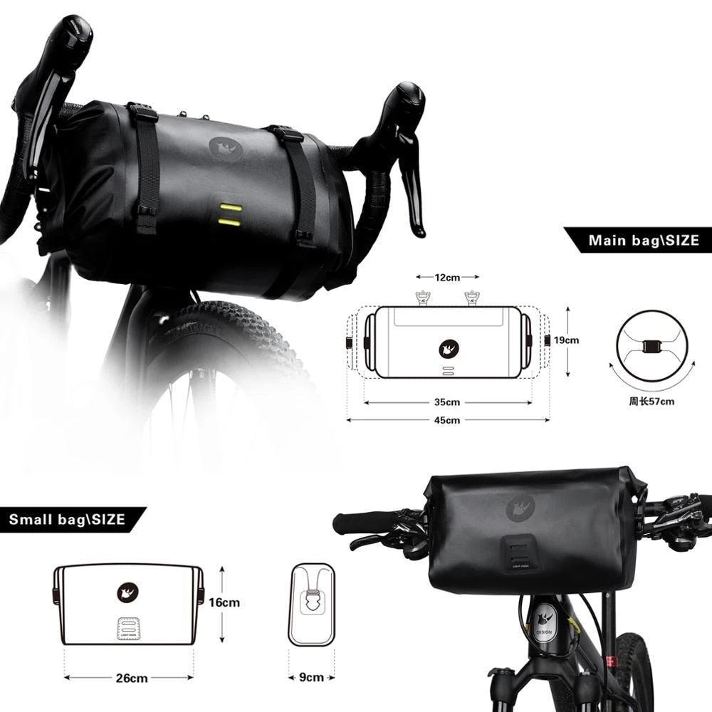 Rhinowalk X21998B Fully Waterproof Bicycle Bag - Professional Rainproof Pannier - Durable Polyester Storage for MTB &amp; Road Bike Touring