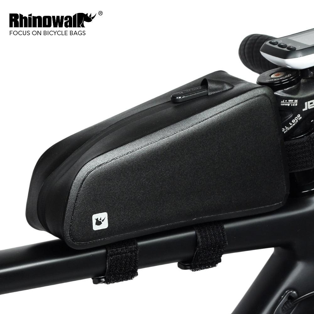 Rhinowalk RK18652/3 Waterproof Triangle Bag - Professional TPU Bike Frame Pouch - Seamless Welding &amp; Rainproof Zipper Storage for MTB &amp; Road Bikes