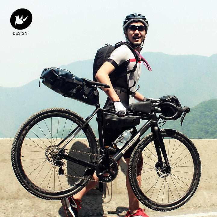 Rhinowalk RK18652/3 Waterproof Triangle Bag - Professional TPU Bike Frame Pouch - Seamless Welding &amp; Rainproof Zipper Storage for MTB &amp; Road Bikes