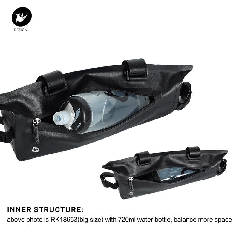 Rhinowalk RK18652/3 Waterproof Triangle Bag - Professional TPU Bike Frame Pouch - Seamless Welding &amp; Rainproof Zipper Storage for MTB &amp; Road Bikes