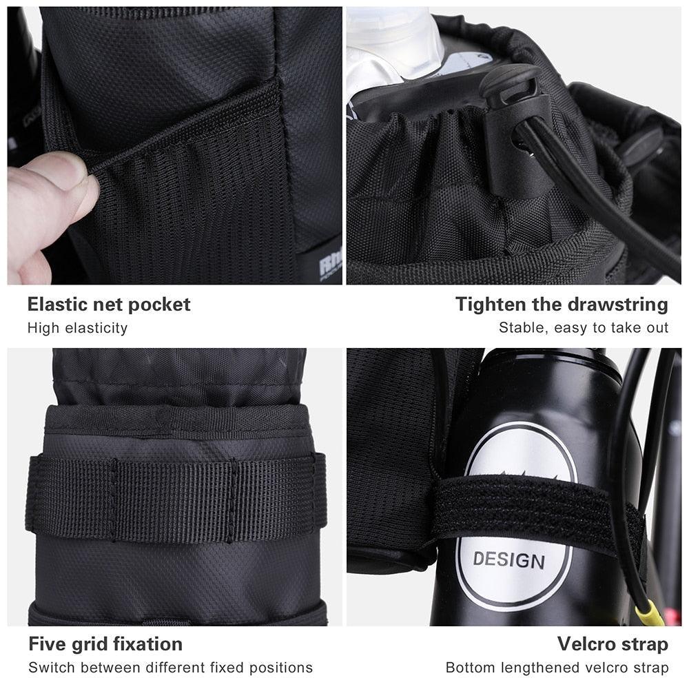 Professional Bicycle Feed Bag by Rhinowalk - Universal Handlebar Bottle Carrier - Lightweight Insulated Tool &amp; Drink Organizer