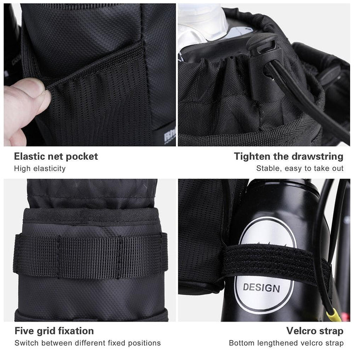 Professional Bicycle Feed Bag by Rhinowalk - Universal Handlebar Bottle Carrier - Lightweight Insulated Tool &amp; Drink Organizer