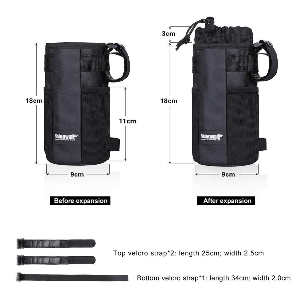Professional Bicycle Feed Bag by Rhinowalk - Universal Handlebar Bottle Carrier - Lightweight Insulated Tool &amp; Drink Organizer