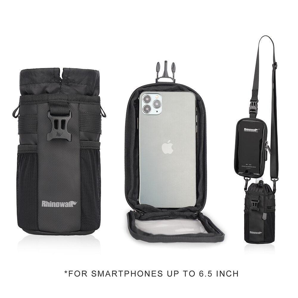 Professional Bicycle Feed Bag by Rhinowalk - Universal Handlebar Bottle Carrier - Lightweight Insulated Tool &amp; Drink Organizer