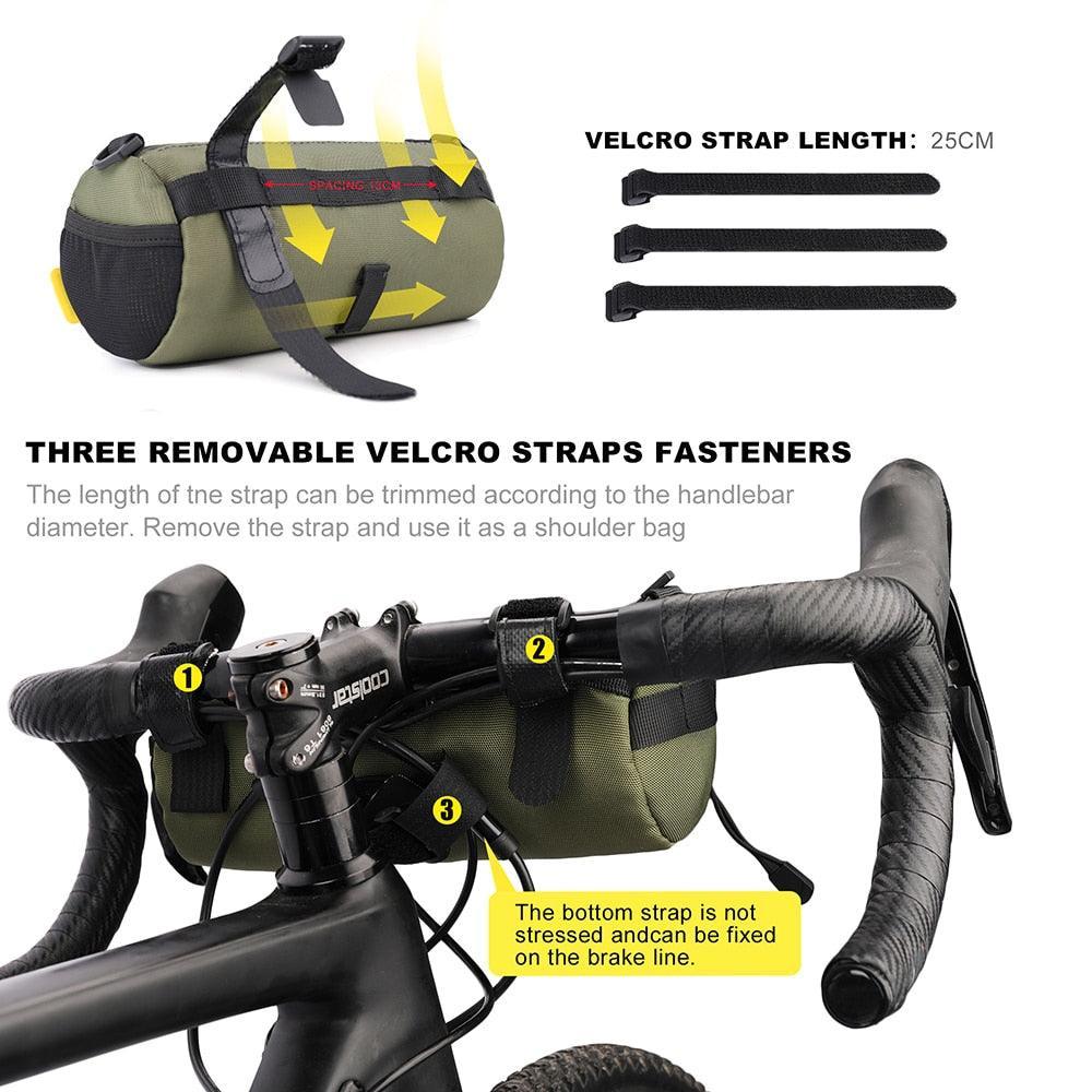 Rhinowalk RK9103 Bike Bag - 2.4L Compact Handlebar Bag - Water-Resistant Cycling Storage for Road &amp; MTB - Multi-Color &amp; Reflective Safety Series