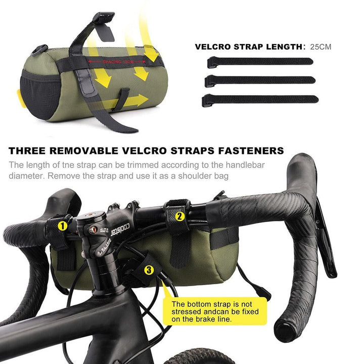 Rhinowalk RK9103 Bike Bag - 2.4L Compact Handlebar Bag - Water-Resistant Cycling Storage for Road &amp; MTB - Multi-Color &amp; Reflective Safety Series