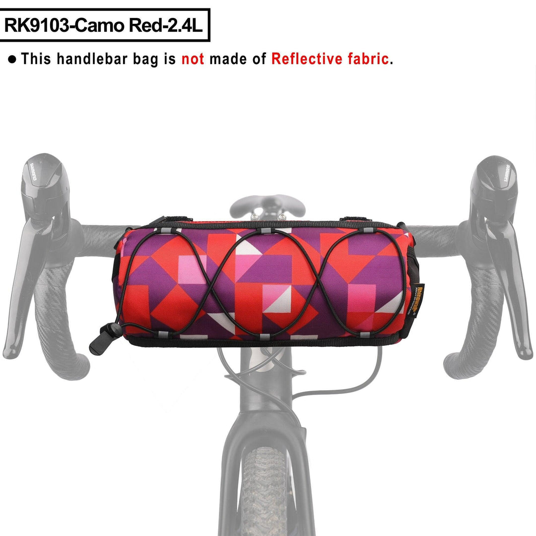 Rhinowalk RK9103 Bike Bag - 2.4L Compact Handlebar Bag - Water-Resistant Cycling Storage for Road &amp; MTB - Multi-Color &amp; Reflective Safety Series