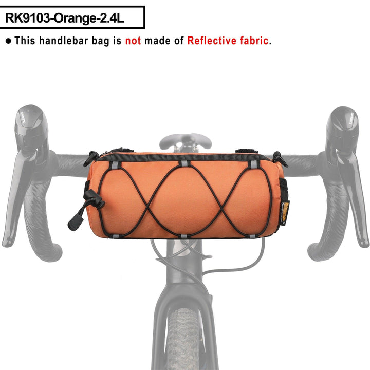 Rhinowalk RK9103 Bike Bag - 2.4L Compact Handlebar Bag - Water-Resistant Cycling Storage for Road &amp; MTB - Multi-Color &amp; Reflective Safety Series