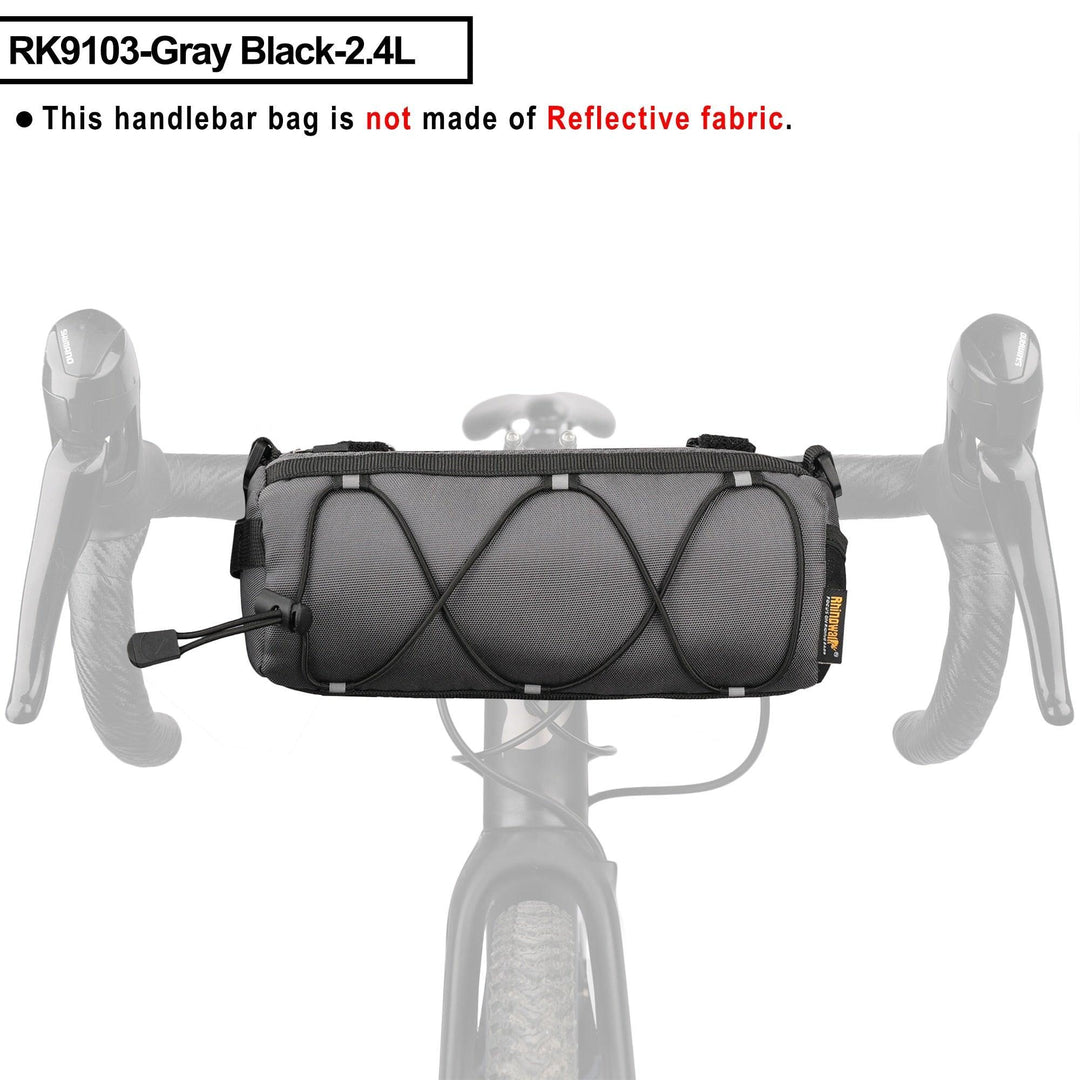 Rhinowalk RK9103 Bike Bag - 2.4L Compact Handlebar Bag - Water-Resistant Cycling Storage for Road &amp; MTB - Multi-Color &amp; Reflective Safety Series