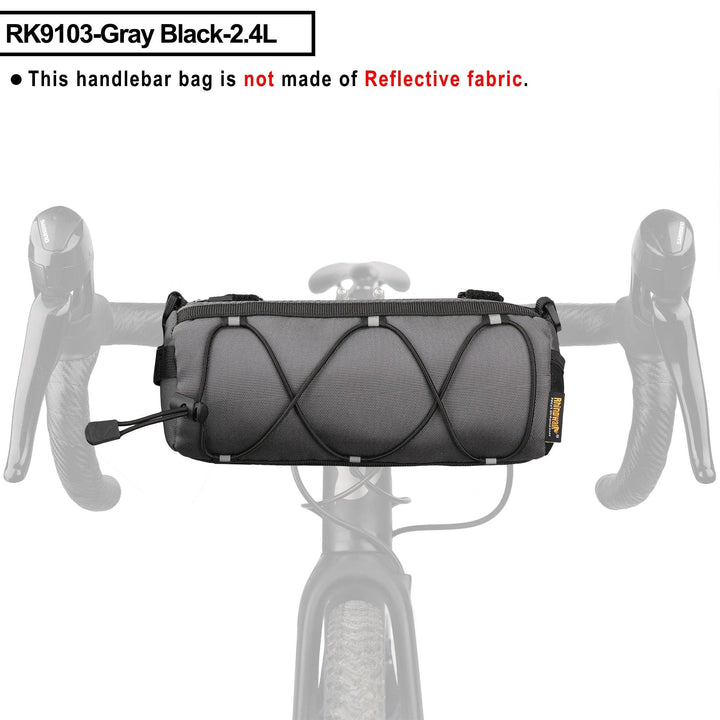 Rhinowalk RK9103 Bike Bag - 2.4L Compact Handlebar Bag - Water-Resistant Cycling Storage for Road &amp; MTB - Multi-Color &amp; Reflective Safety Series