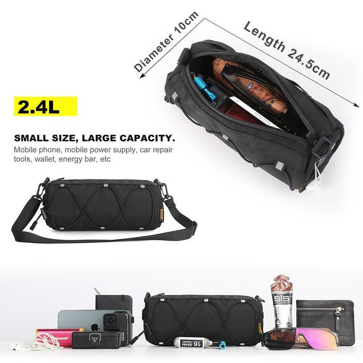 Rhinowalk RK9103 Bike Bag - 2.4L Compact Handlebar Bag - Water-Resistant Cycling Storage for Road &amp; MTB - Multi-Color &amp; Reflective Safety Series
