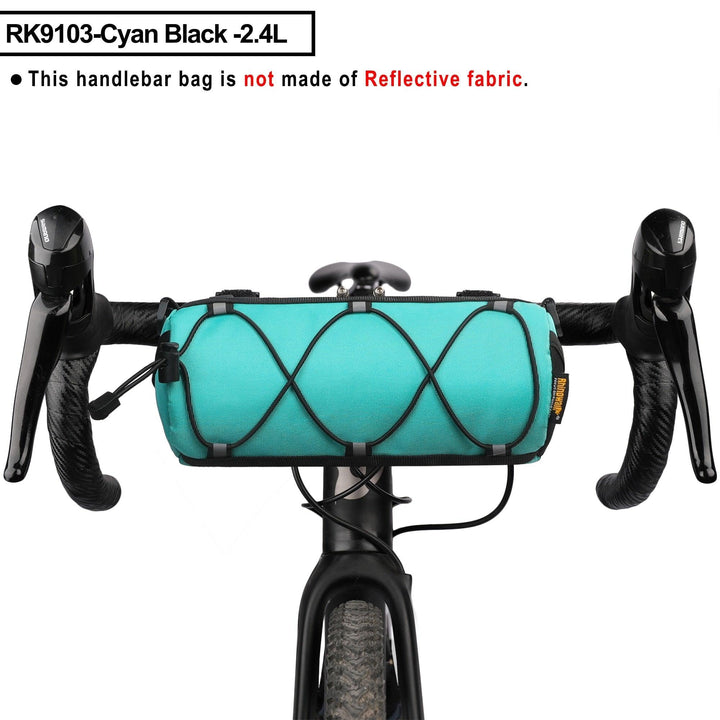 Rhinowalk RK9103 Bike Bag - 2.4L Compact Handlebar Bag - Water-Resistant Cycling Storage for Road &amp; MTB - Multi-Color &amp; Reflective Safety Series