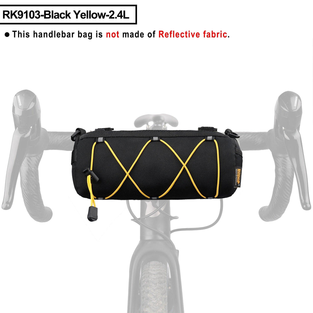 Rhinowalk RK9103 Bike Bag - 2.4L Compact Handlebar Bag - Water-Resistant Cycling Storage for Road &amp; MTB - Multi-Color &amp; Reflective Safety Series