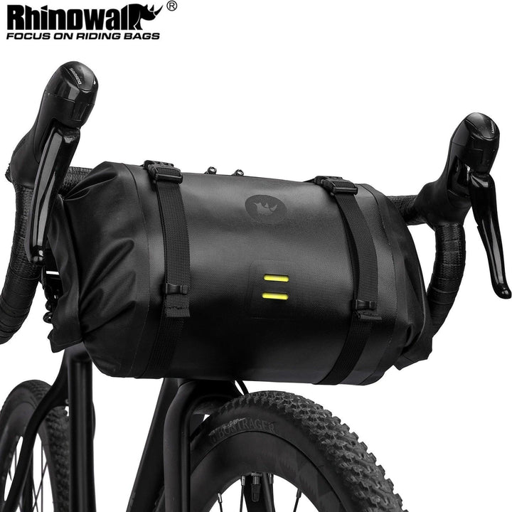 Rhinowalk Bike Handlebar Bag - Rainproof Polyester Front Bag - Multi-Purpose Compact Cycling Bag for MTB &amp; Road Bikes (X21998B)