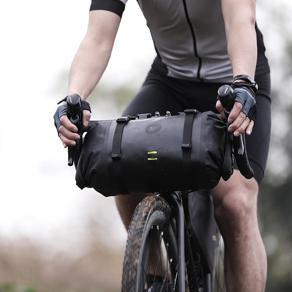 Rhinowalk Bike Handlebar Bag - Rainproof Polyester Front Bag - Multi-Purpose Compact Cycling Bag for MTB &amp; Road Bikes (X21998B)