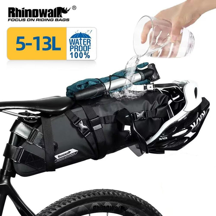 Rhinowalk RK19511/12/13 Waterproof Saddle Bag - High-Capacity Bikepacking Tail Bag - Seamless Welding Technology - Professional Rainproof Seat Pack
