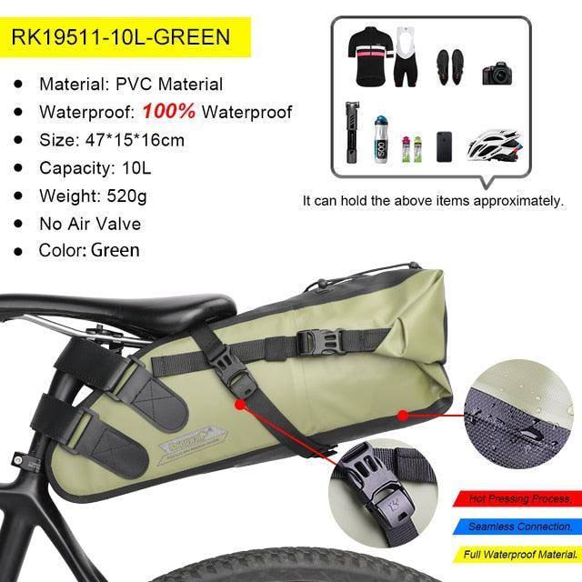 Rhinowalk RK19511/12/13 Waterproof Saddle Bag - High-Capacity Bikepacking Tail Bag - Seamless Welding Technology - Professional Rainproof Seat Pack
