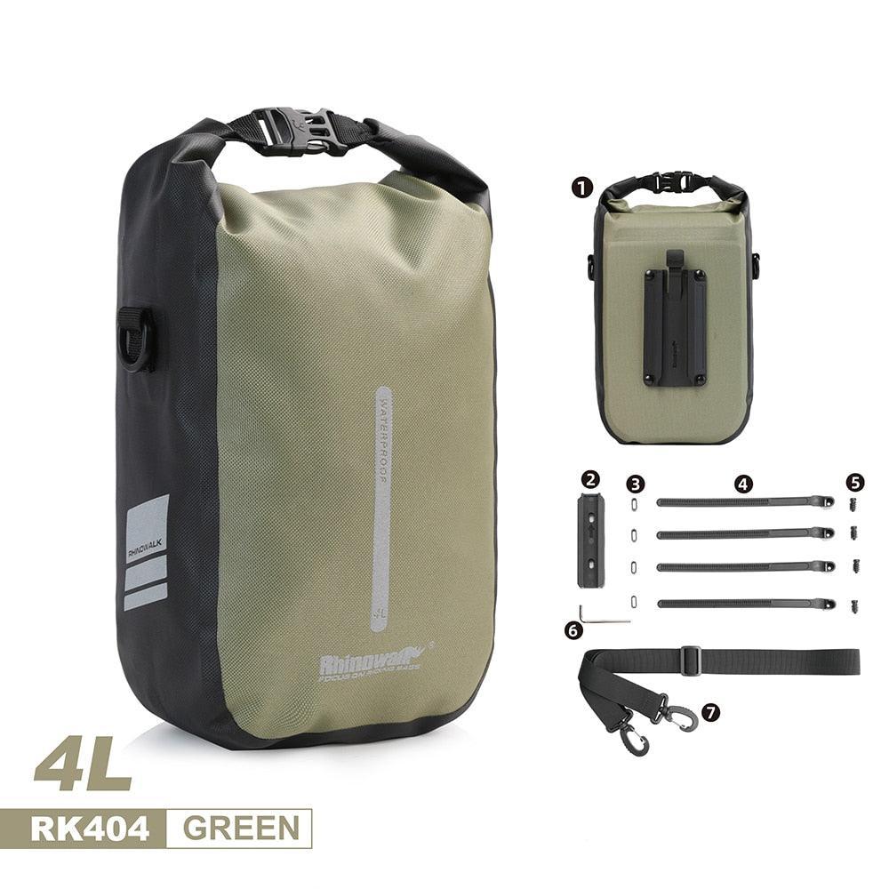Rhinowalk Quick Release Bike Fork Bag - Waterproof RK404/406 Storage - Fast-Mount Cargo Cage Pannier for Bicycle &amp; Electric Scooter