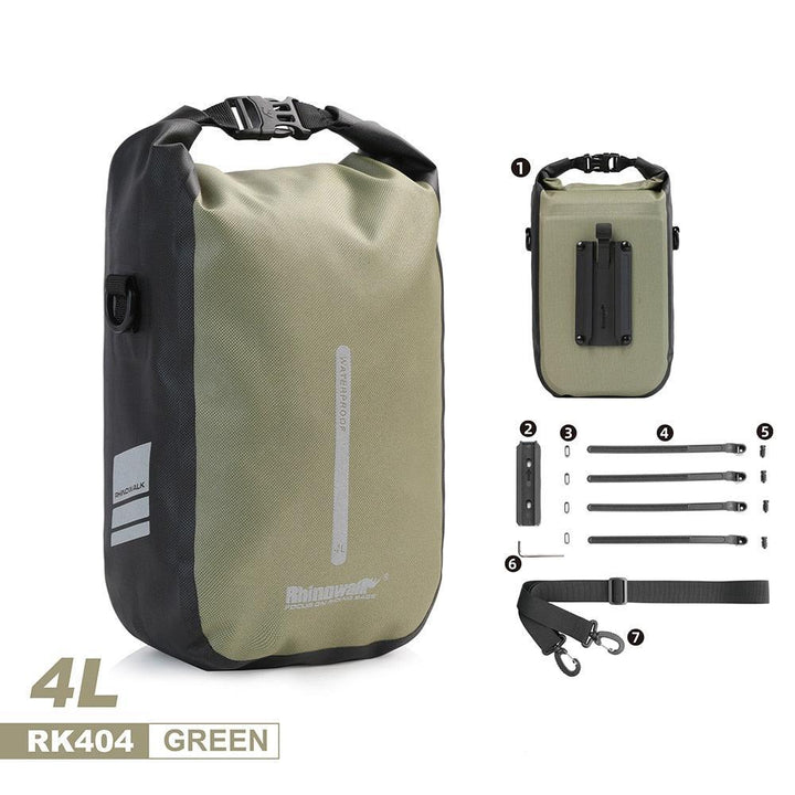 Rhinowalk Quick Release Bike Fork Bag - Waterproof RK404/406 Storage - Fast-Mount Cargo Cage Pannier for Bicycle &amp; Electric Scooter
