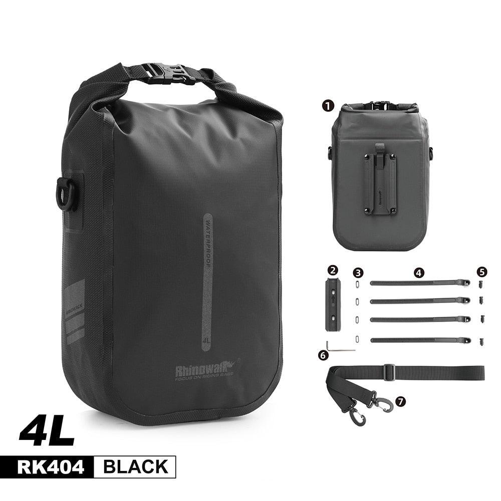Rhinowalk Quick Release Bike Fork Bag - Waterproof RK404/406 Storage - Fast-Mount Cargo Cage Pannier for Bicycle &amp; Electric Scooter