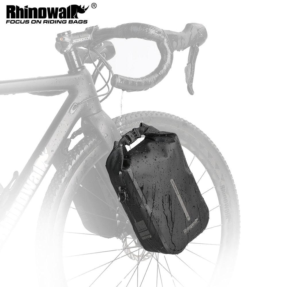 Rhinowalk Quick Release Bike Fork Bag - Waterproof RK404/406 Storage - Fast-Mount Cargo Cage Pannier for Bicycle &amp; Electric Scooter