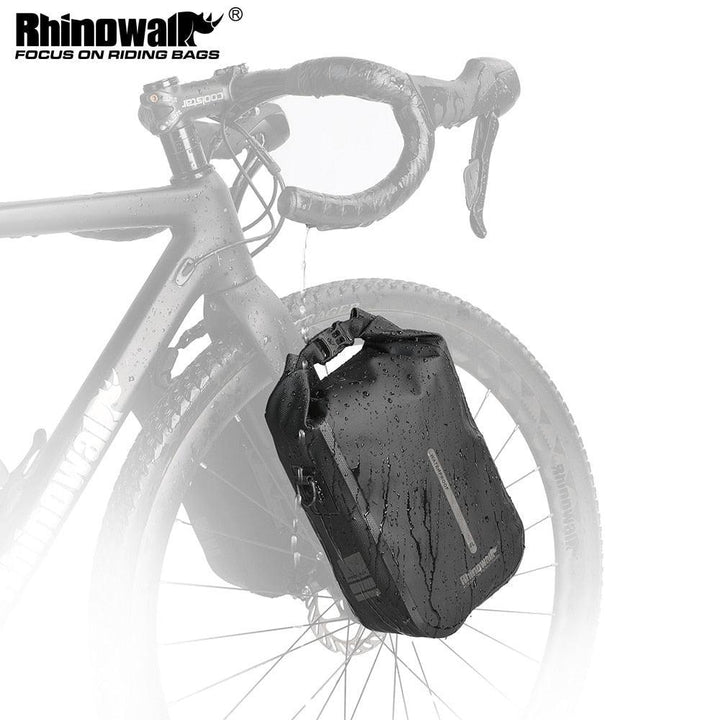 Rhinowalk Quick Release Bike Fork Bag - Waterproof RK404/406 Storage - Fast-Mount Cargo Cage Pannier for Bicycle &amp; Electric Scooter