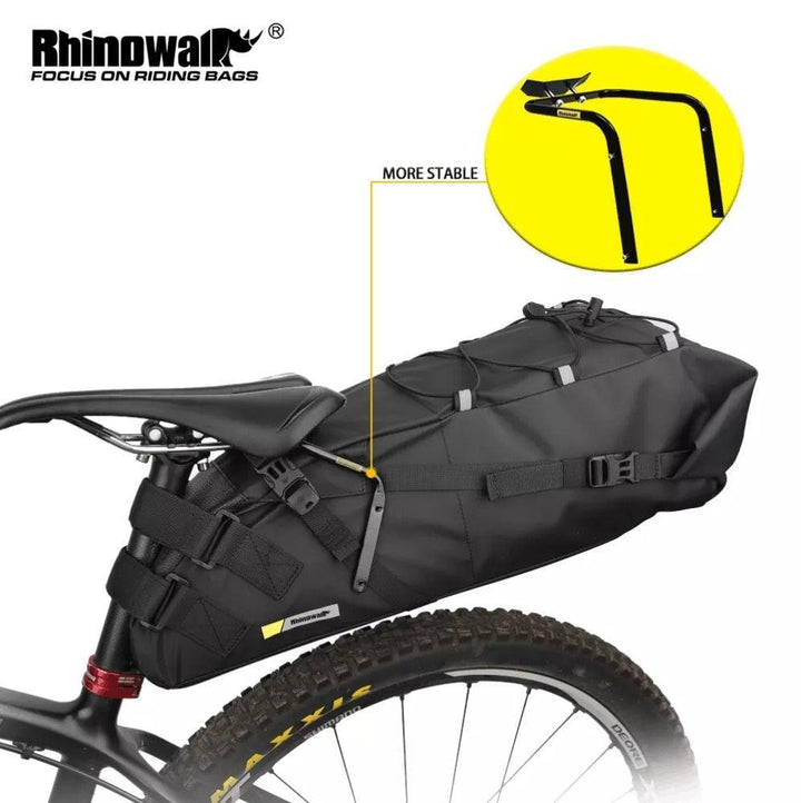 Rhinowalk Waterproof Bicycle Saddle Bag - Rainproof Polyester Cycling Tail Pack - Professional MTB &amp; Road Bike Under Seat Tool Pouch