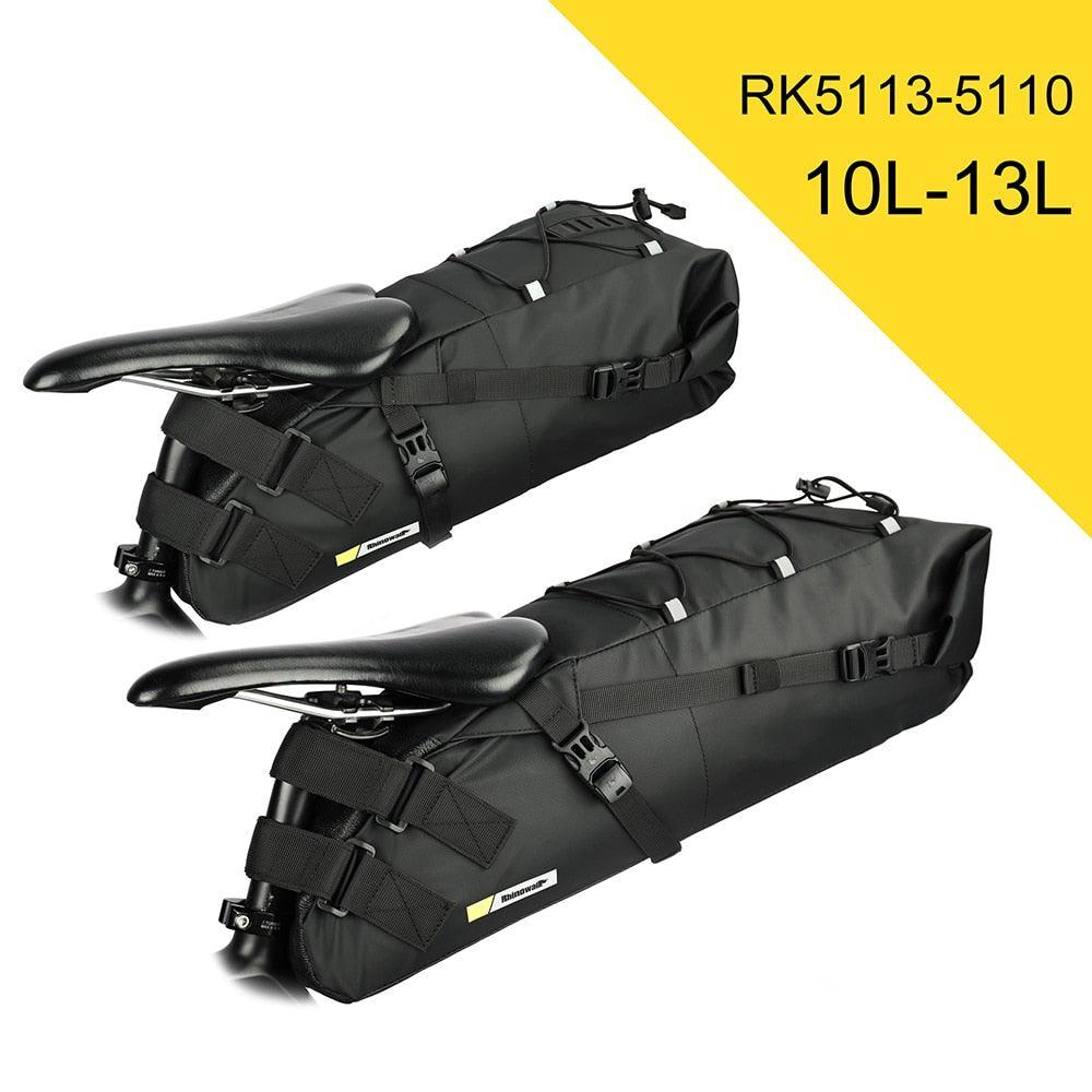Rhinowalk Waterproof Bicycle Saddle Bag - Rainproof Polyester Cycling Tail Pack - Professional MTB &amp; Road Bike Under Seat Tool Pouch